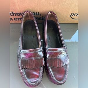 Hanover Handsewn Moccasin Burgundy Leather Loafers with Tassel Detailing Men 9